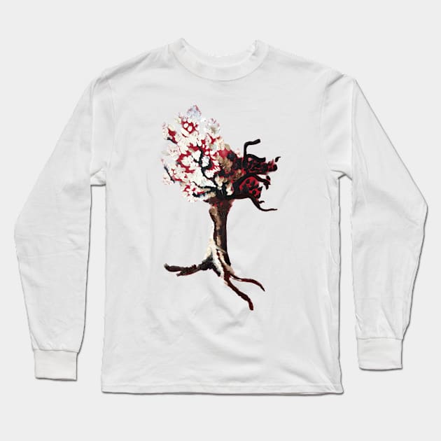 Cherry tree Long Sleeve T-Shirt by BiancaNeaguArt